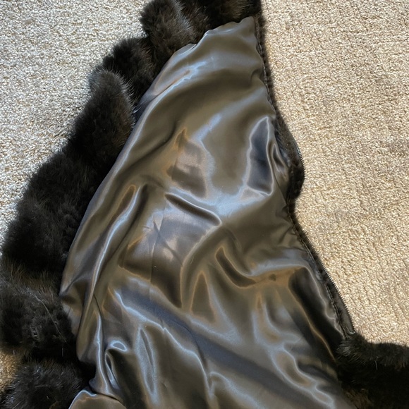 Crochet Black Mink Cape - Picture 5 of 5